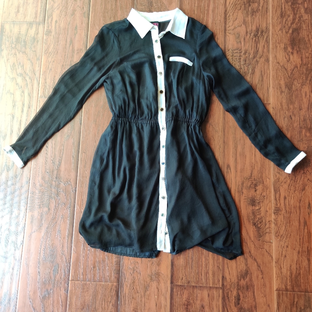 Bebe little black sheer dress